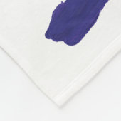 Navy Blue Green Palm Muster Fleecedecke (Ecke)