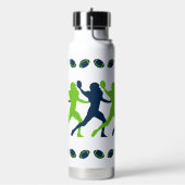 Navy Blue Green Seahawball Silhouetten Trinkflasche (Links)