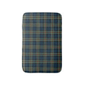 Navy Blue, Green und Red Scottish Tartan Badematte (Vorderseite Vertikal)