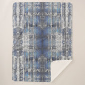 Navy Blue Grunge Denim Texture | Sherpadecke (Vorderseite)