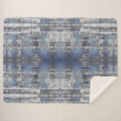 Navy Blue Grunge Denim Texture | Sherpadecke (Vorderseite (Horizontal))