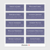 Navy Blue Guest Address Labels ORDER 6" oder 8"! (Blatt)