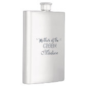 Navy Blue Hand Lettered Fun Mother the Groom Flachmann (Rechts)
