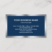 Navy Blue Hardware Power Tool Red Drilling Machine Visitenkarte (Rückseite)