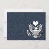 Navy Blue Hawaii Wedding Foto Vielen Dank Dankeskarte (Rückseite)