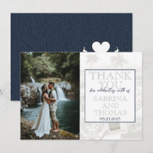 Navy Blue Hawaii Wedding Foto Vielen Dank