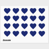 Navy Blue Heart Sticker (Blatt)