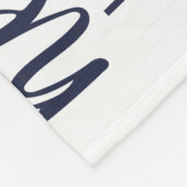 Navy Blue Hello World Monogram Baby Stat Fleecedecke (Ecke)