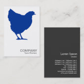 Navy Blue Hen Symbol 02 - White Visitenkarte (Vorne/Hinten)
