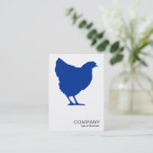 Navy Blue Hen Symbol 02 - White Visitenkarte (Stehend Vorderseite)