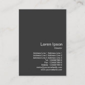 Navy Blue Hen Symbol 02 - White Visitenkarte (Rückseite)