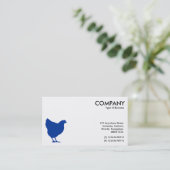 Navy Blue Hen Symbol - Weiß Visitenkarte (Stehend Vorderseite)