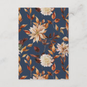 Navy Blue Hochzeit im Herbst Begleitkarte (Rückseite)