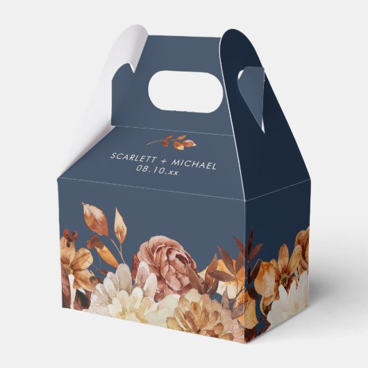 Navy Blue Hochzeit im Herbst Geschenkschachtel (Vorderseite)