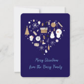 Navy Blue Holiday Card Feiertagskarte (Vorderseite)