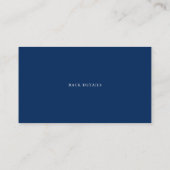 Navy Blue Hübsch Script Wedding Gift Registry Visitenkarte (Rückseite)