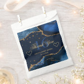 Navy Blue & Imitate Gold Glitzer Agate Sweet 16 Geschenktütchen (Ausgeschnitten)