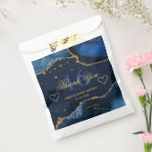 Navy Blue & Imitate Gold Glitzer Agate Sweet 16 Geschenktütchen (Versiegelt)