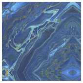 Navy Blue & Imitate Gold Marbour Diamonds Muster Stoff (Nahaufnahme)