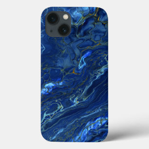 Navy Blue & Imitate Gold Marmor Akrylabstraktion Case-Mate iPhone Hülle