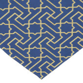 Navy Blue & Imitate Gold marokkanische Mosaikmuste Kurzer Tischläufer (Ecke)