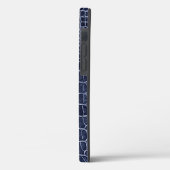 Navy Blue Imitats Krokodile Leder Case-Mate iPhone Hülle (Rückseite / Links)