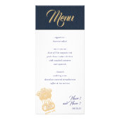 Navy Blue India Passport Menü (Vorne)