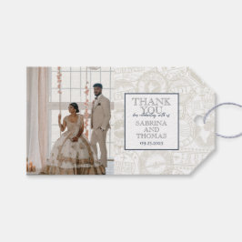 Navy Blue India Wedding Foto Geschenkanhänger