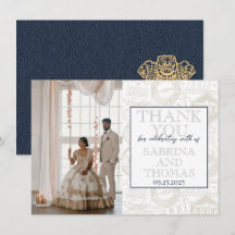 Navy Blue India Wedding Foto Vielen Dank