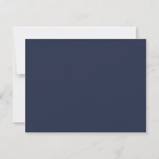 Navy Blue Initials Monogram Modern Note Card Einladung (Rückseite)