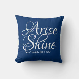 Navy Blue Inspirational Arise und Shine Christlich Kissen