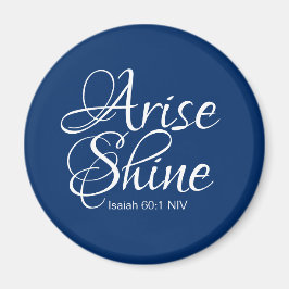 Navy Blue Inspirational Arise und Shine Christlich Magnet