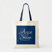 Navy Blue Inspirational Arise und Shine Christlich Tragetasche (Vorne)
