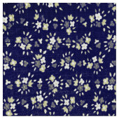 Navy Blue & Ivory Vintag Floral Stoff (Nahaufnahme)