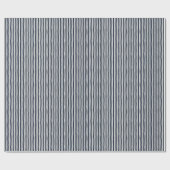 Navy Blue & Ivory Wonky Stripes Geschenkpapier (Flach)