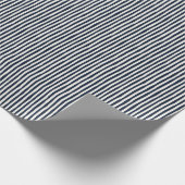 Navy Blue & Ivory Wonky Stripes Geschenkpapier (Ecke)