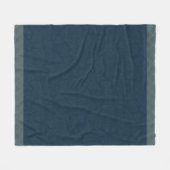 Navy Blue Jacquard Floral Aquamarin Kariert Fleecedecke (Vorderseite (Horizontal))