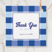 Navy Blue Jean Baby Boy Baby Shower Geschenkanhänger (Rückseite)