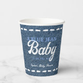 Navy Blue Jean Baby Boy Baby Shower Pappbecher (Rückseite)