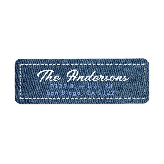 Navy Blue Jean Minimal Return Address (Vorne)