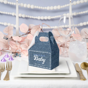 Navy Blue Jeans Baby Junge Baby Shower  Geschenkschachtel