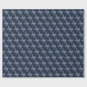 Navy Blue Joy Holiday Blätter Texas Shape Geschenkpapier (Flach)