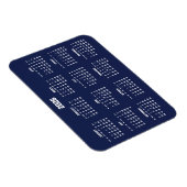 Navy Blue Kalender 2026 Flexibler Magnet (Rechte Seite)