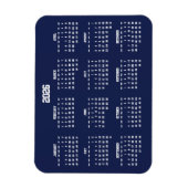 Navy Blue Kalender 2026 Flexibler Magnet (Vertikal)