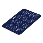 Navy Blue Kalender 2026 Flexibler Magnet (Linke Seite)