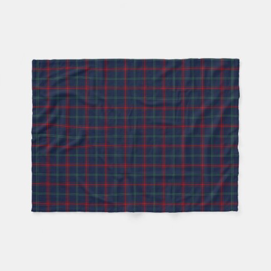 Navy Blue Kariert Lynch Tartan Fleecedecke (Vorderseite (Horizontal))