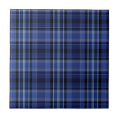 Navy Blue Kariert Tartan Fliese (Vorderseite)