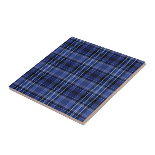 Navy Blue Kariert Tartan Fliese (Seite)