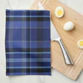 Navy Blue Kariert Tartan Geschirrtuch (Viertel Falte)