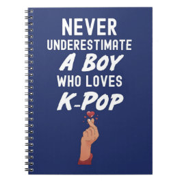 Navy Blue Kpop Geschenke für Junge für Kinder Fing Notizblock